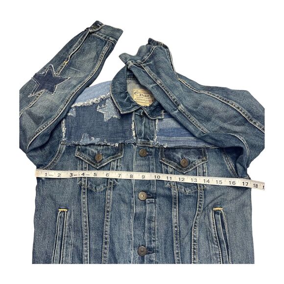 Polo Ralph Lauren Jacket Women's XS Blue Denim Pockets Long Sleeve Collared - Picture 5 of 6